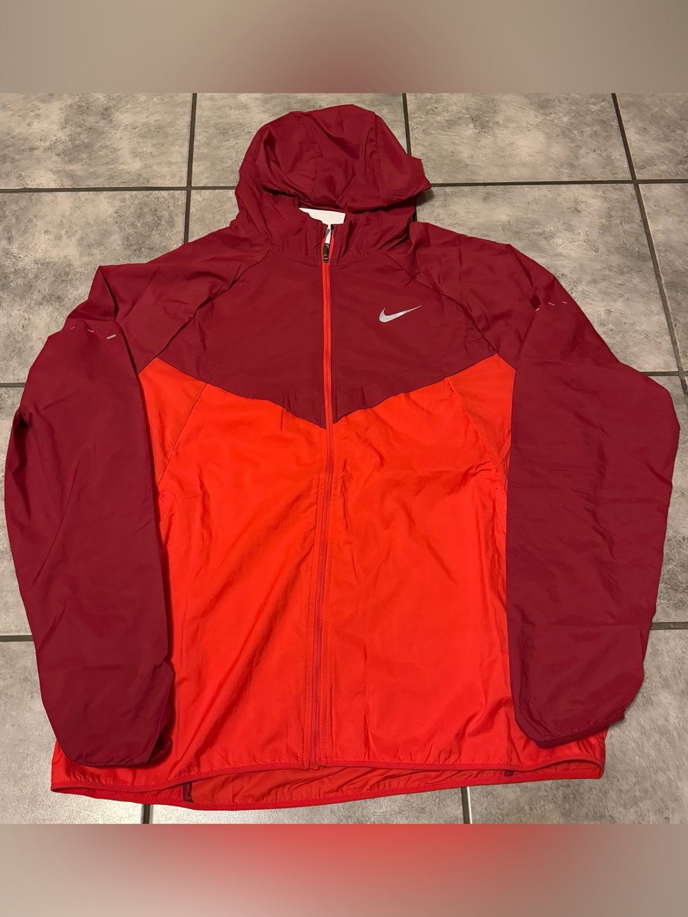 Nike Men's Stride Repel UV Running Jacket Hooded Full Zip Windbreaker Mens Large